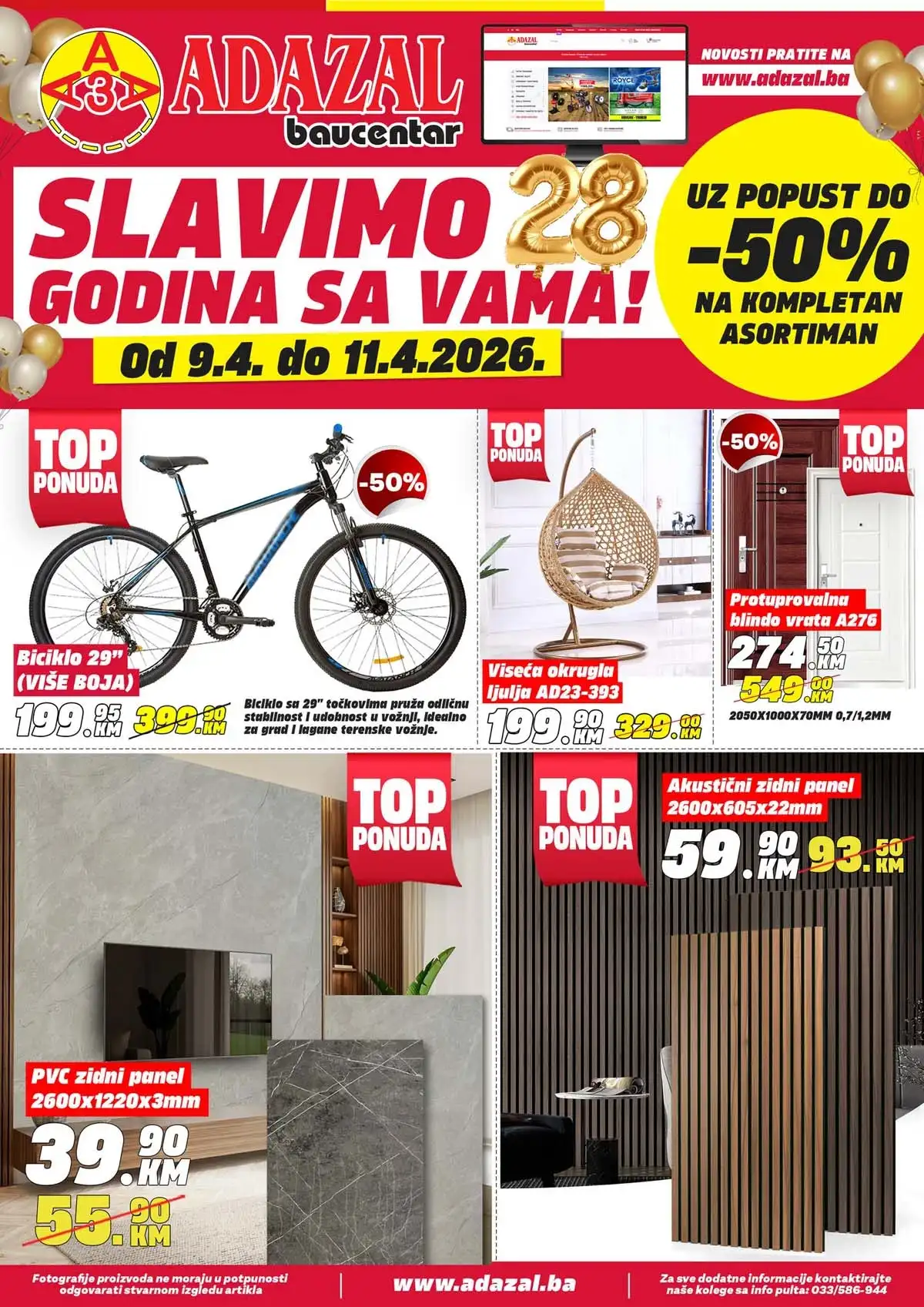 Adazal akcija do 50 posto katalog strana 1 Adazal sniženja do 50 posto katalog april 2026 strana 1