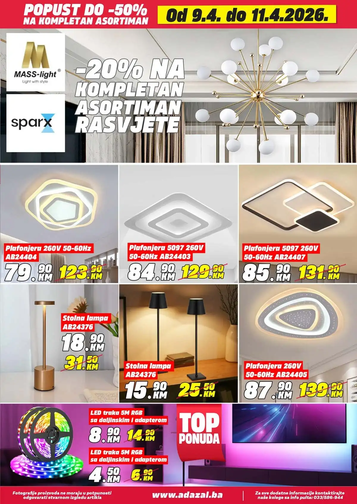 Adazal akcija do 50 posto katalog strana 8 Adazal sniženja do 50 posto katalog april 2026 strana 8
