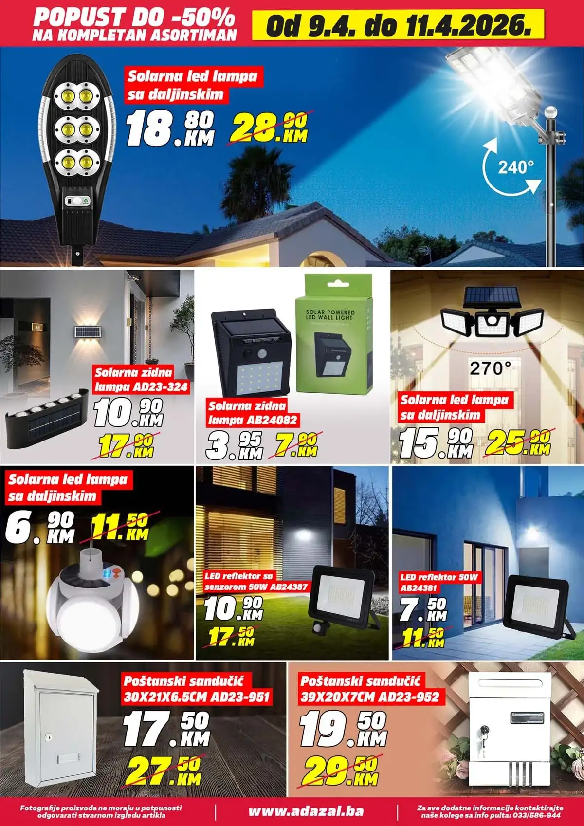 Adazal akcija do 50 posto katalog strana 9 Adazal sniženja do 50 posto katalog april 2026 strana 9