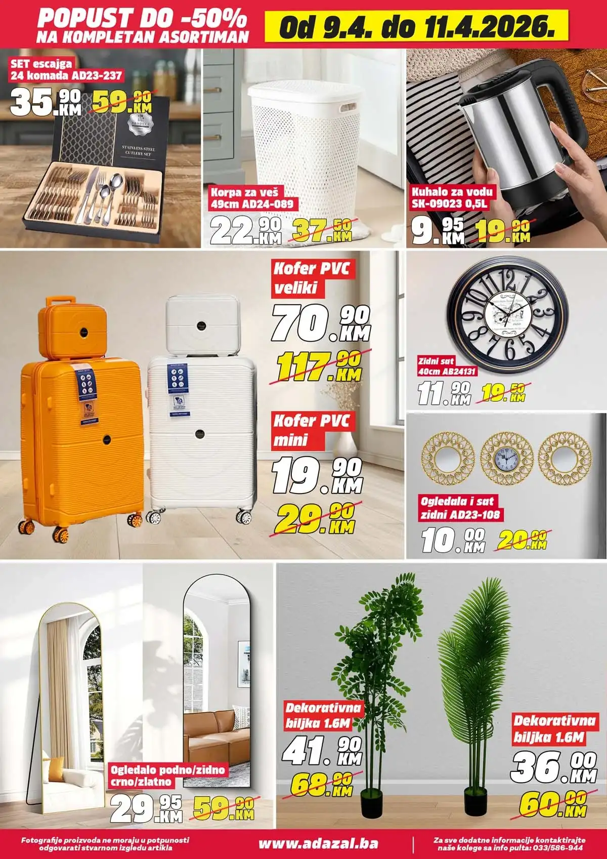 Adazal akcija do 50 posto katalog strana 14 Adazal sniženja do 50 posto katalog april 2026 strana 14