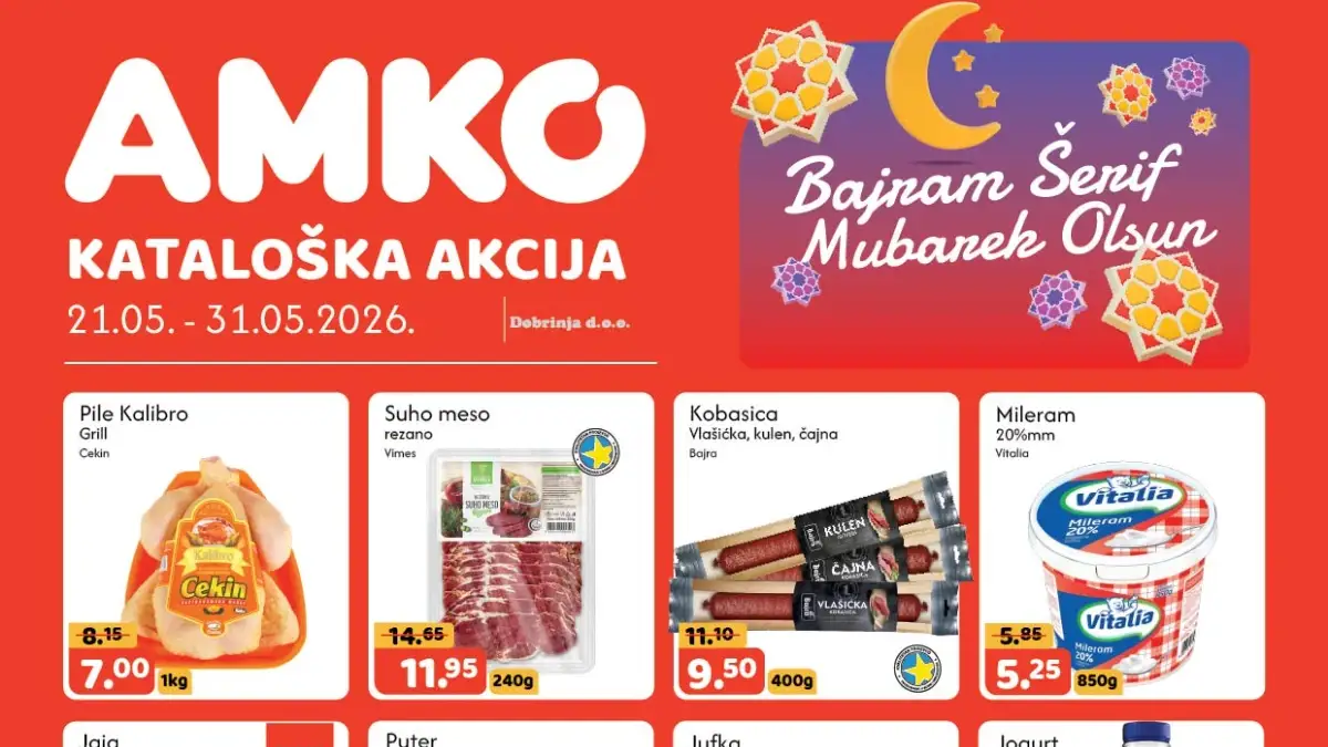 AMKO katalog akcija maj 2026 – Bajramska ponuda i sniženja do 46%