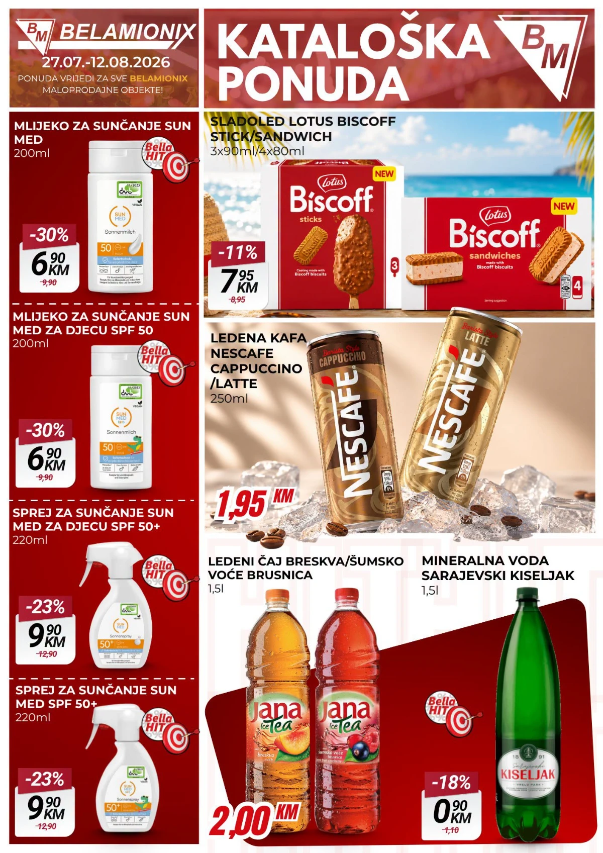 Belamionix katalog do 12.08.2026. – Bella HIT ponude na sladoled, ledenu kafu, piće i proizvode za sunčanje.