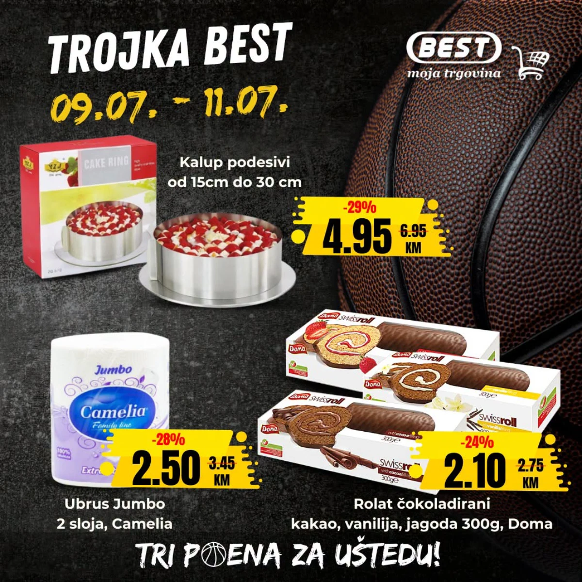 BEST Trojka Best vikend akcija sa cijenama od 2,10 KM i popustima do 29% od 09. do 11.07.2026