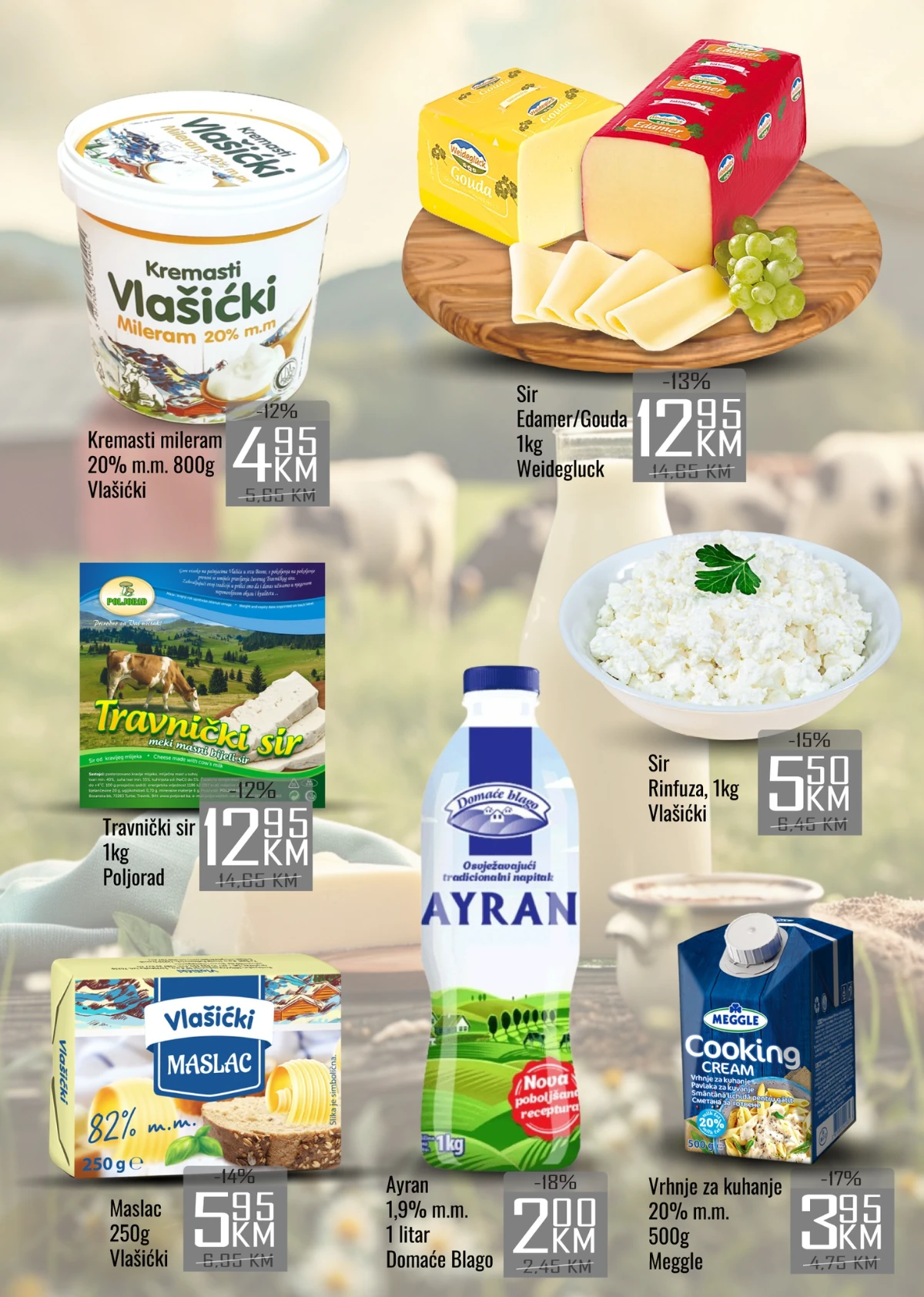 BEST katalog strana 3 – sirevi, kajmak, ayran i maslac na akciji do 29.05.2026