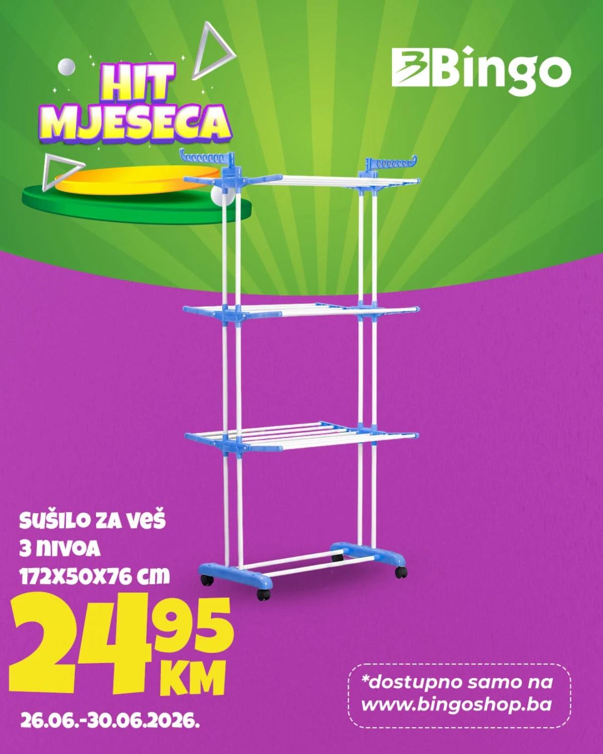 Bingo HIT mjeseca – posebna ponuda važi od 26.06. do 30.06.2026.