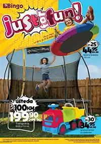 Bingo Just for fun katalog – trampolina, ljuljačka i igračke sniženja do 31.05.2026