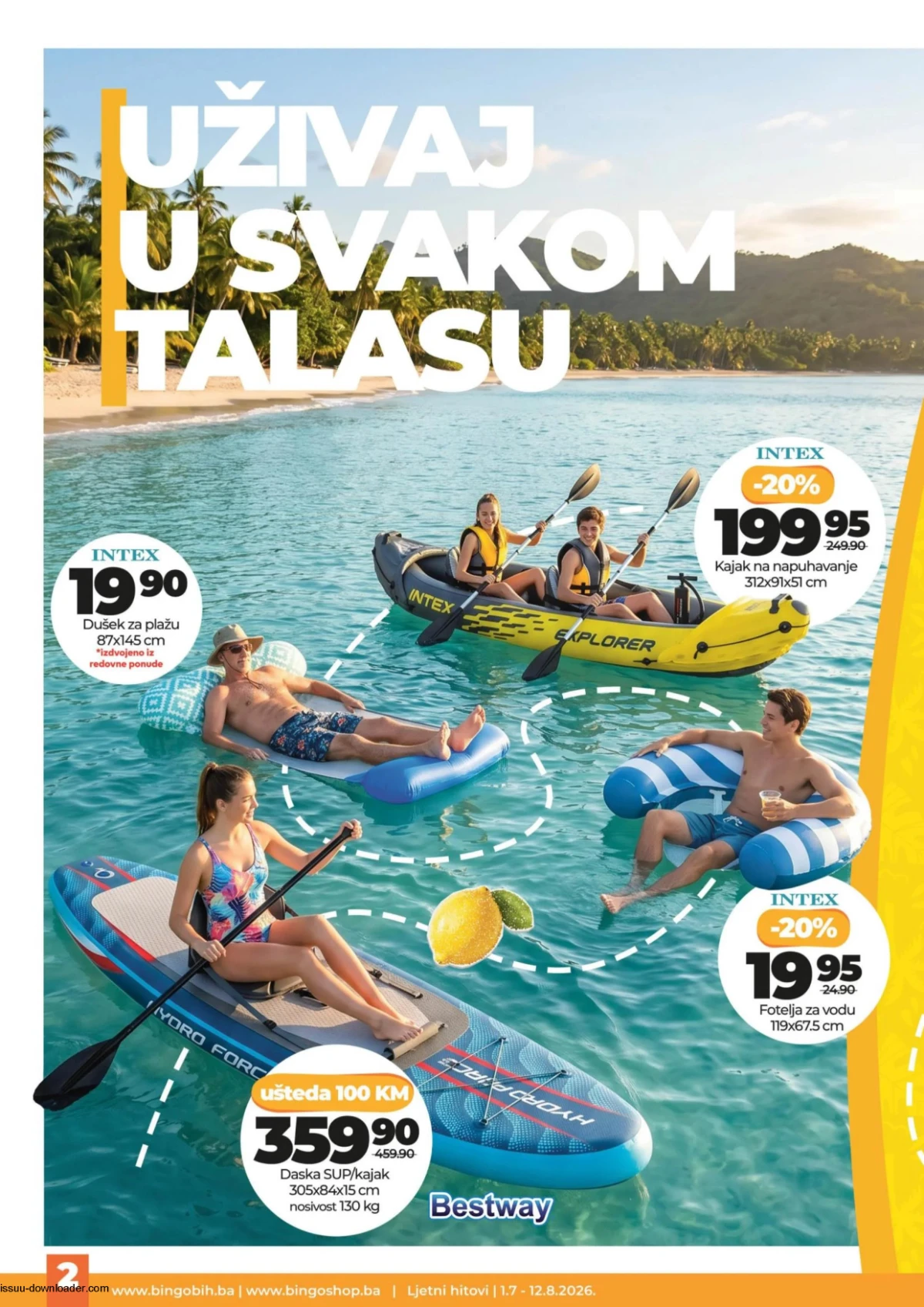 Bingo Ljetni hitovi – oprema za plažu i aktivnosti na vodi po akcijskim cijenama