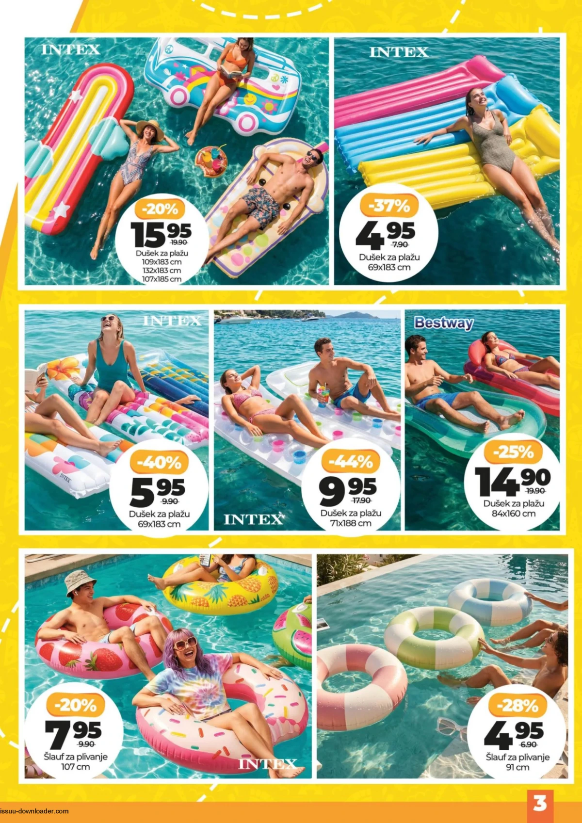Bingo Ljetni hitovi – madraci i rekviziti za vodu na akciji