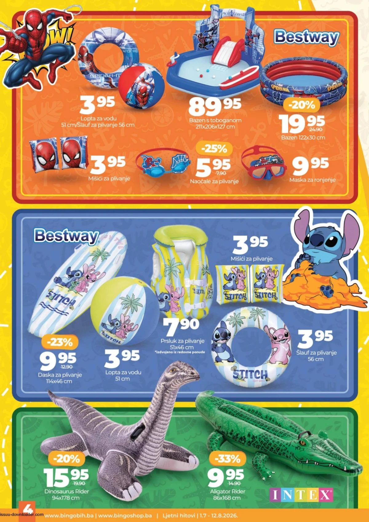 Bingo Ljetni hitovi – dječiji bazeni i rekviziti za ljeto