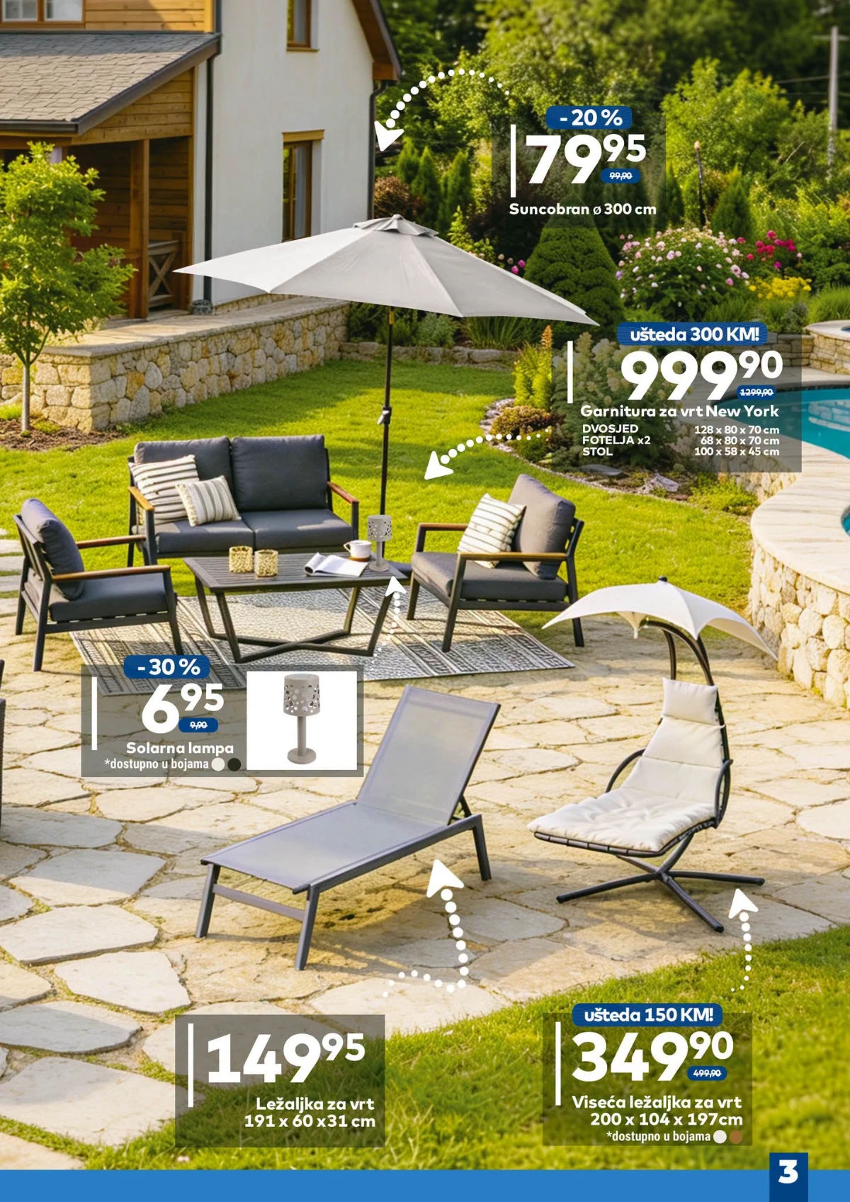 Bingo katalog Ljeto u dvorištu – vrtne ležaljke, suncobrani i garniture za terasu