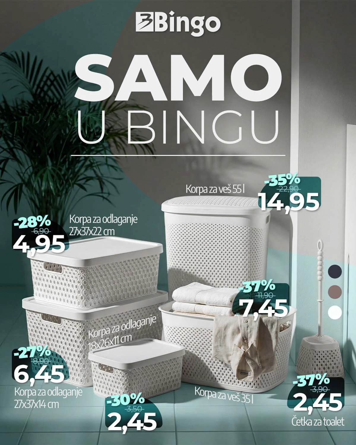 Bingo korpe za veš sniženje do 37% do 12.04.2026