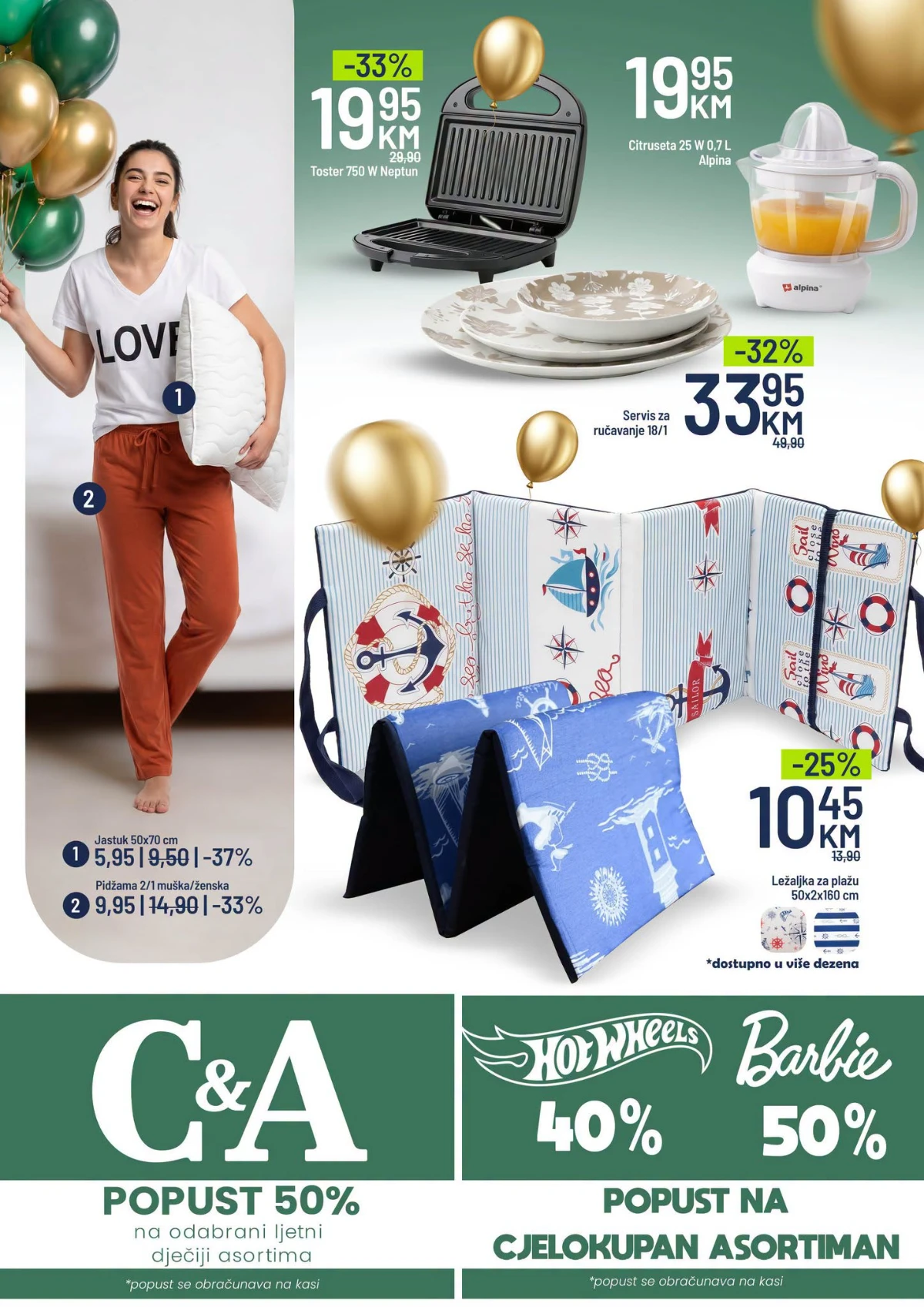 Bingo akcija Mostar – toster, servis za ručavanje i ljetni asortiman