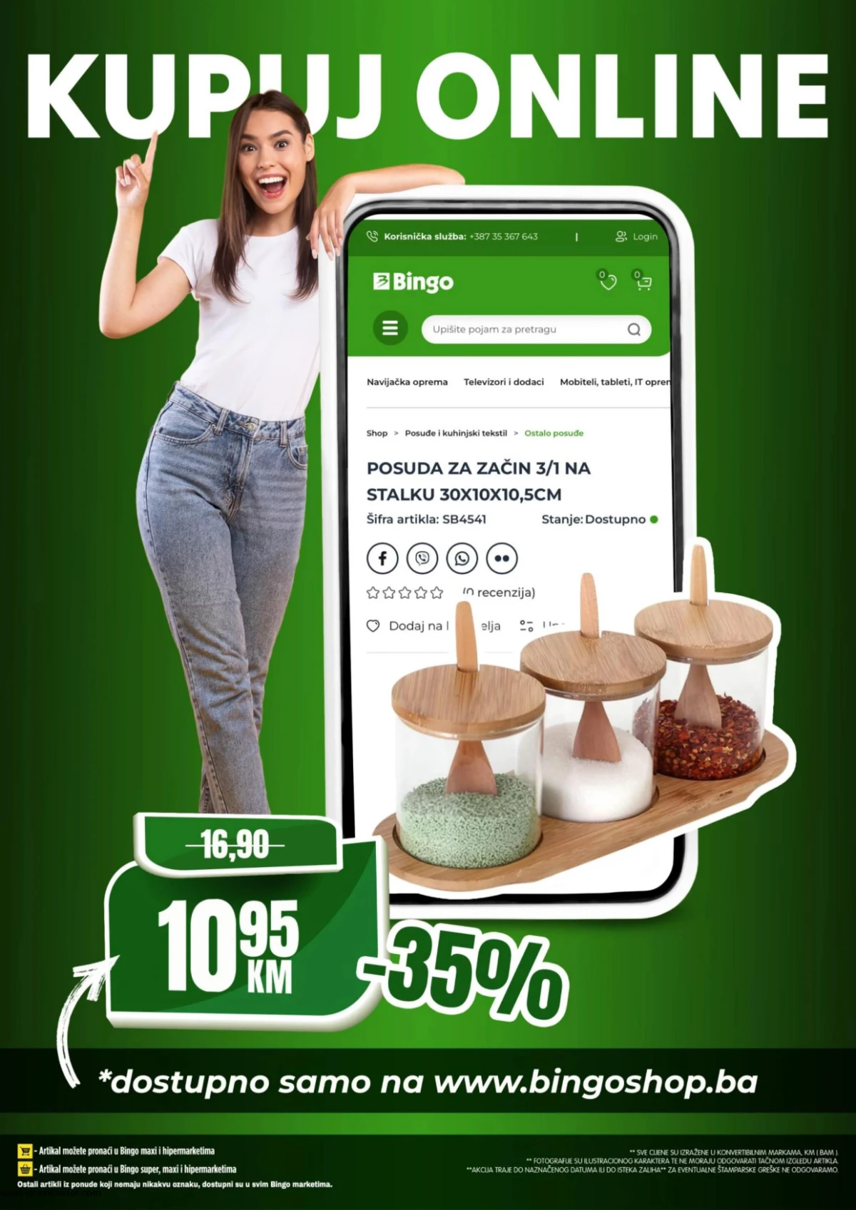 Bingo online kupovina i posuda za začine na akciji