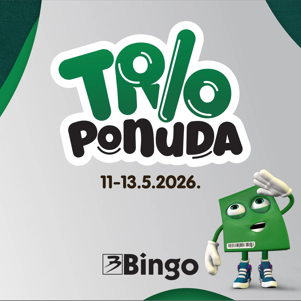 Bingo Trio ponuda do 13.05.2026 – Bounty čokolada 1,40 KM, Leone sladoled 5,75 KM i paprika babura 3,95 KM