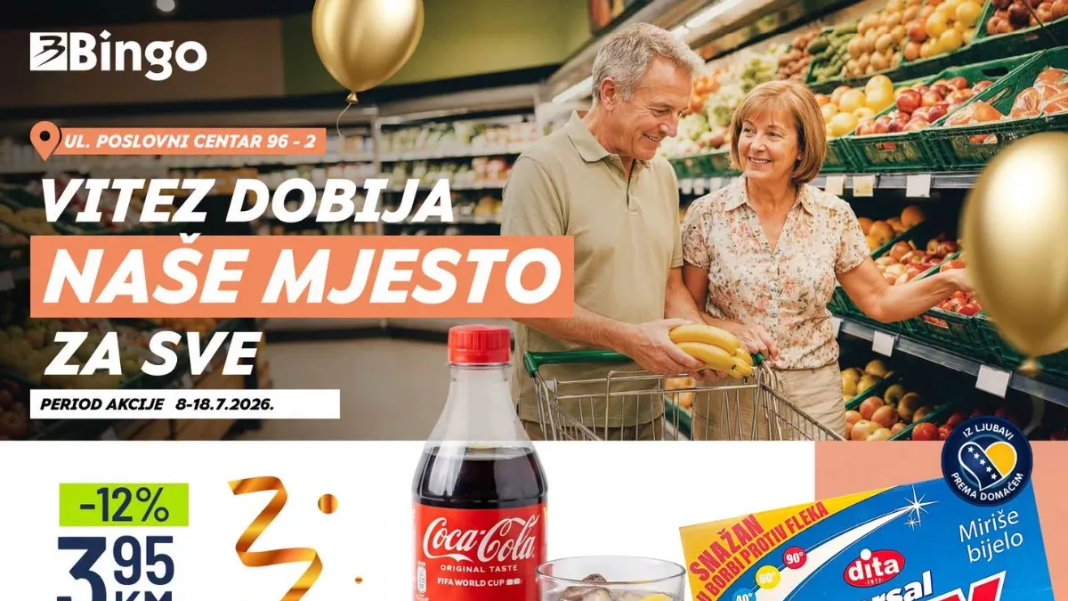 Bingo Vitez Naše Mjesto za sve – akcija od 08. do 18.07.2026. sa popustima do 58%