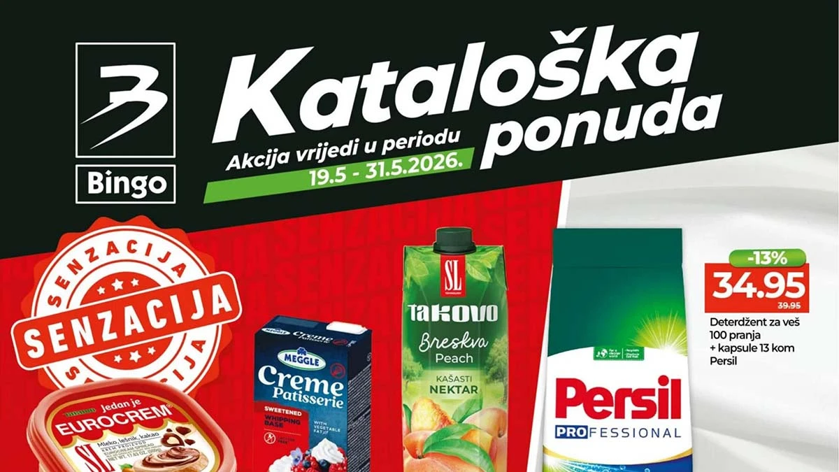Bingo katalog maj 2026 sniženja na kafu meso slatkiše pića i kućne potrepštine do 31.05.2026