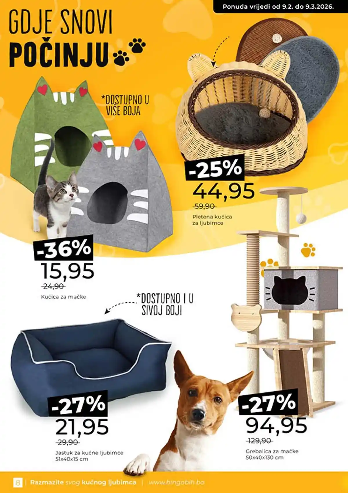 Bingo Waw Maw katalog strana 8 – akcijska ponuda hrane i opreme za ljubimce