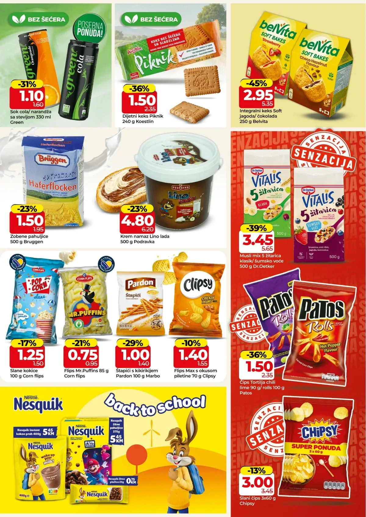 Bingo katalog do 30.08.2026. – pahuljice, keksi, grickalice i proizvodi bez šećera