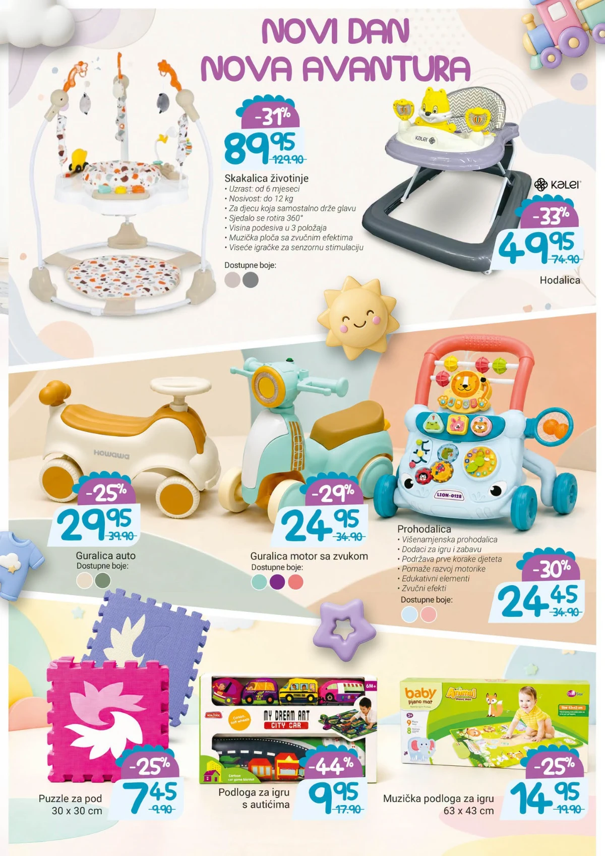 Bingo Baby Boom – hodalice, guralice, podloge za igru i igračke za bebe uz popuste do 44%