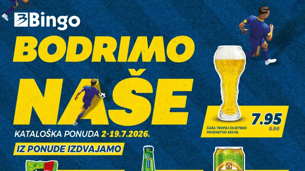 Bingo katalog donosi sniženja do 54% i akciju Bodrimo naše od 2. do 19.07.2026.