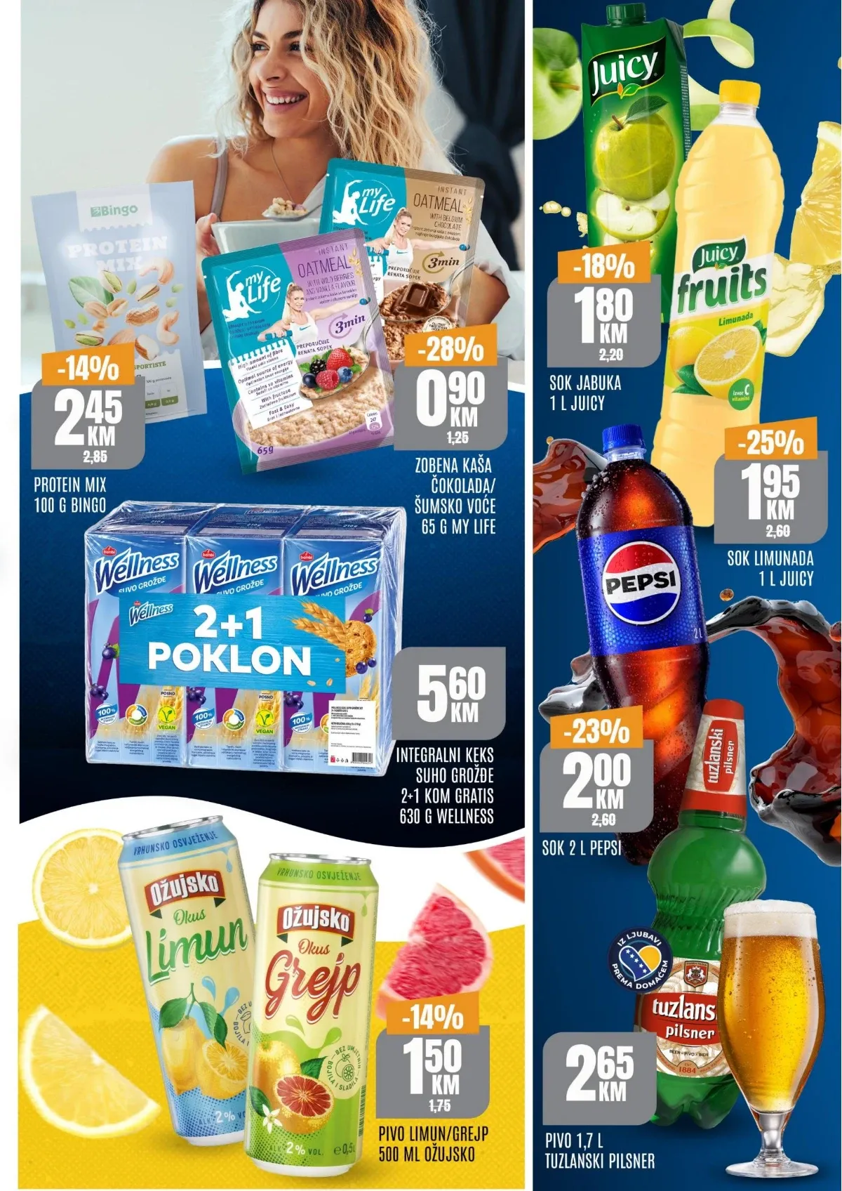 Bingo ponuda do 02.08.2026. – zobena kaša, sokovi, Pepsi, keks i pivo