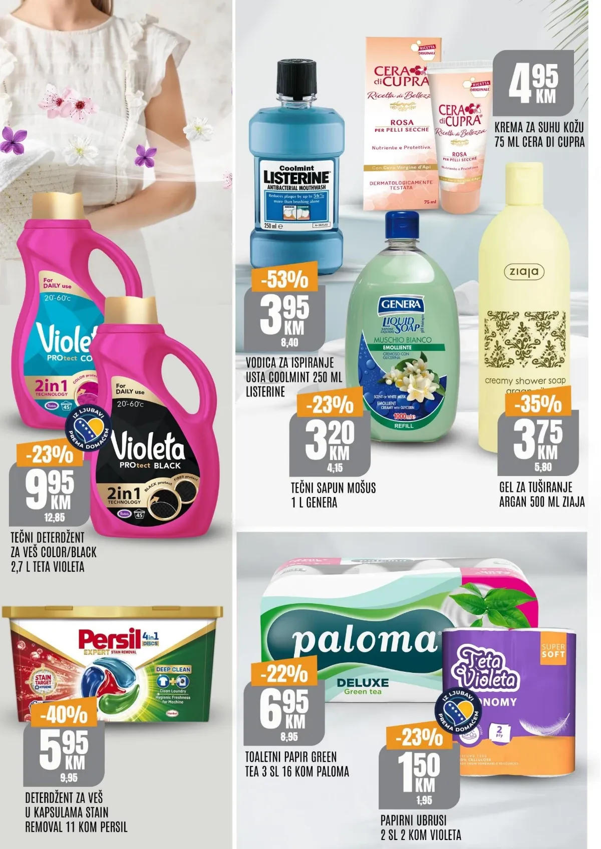 Bingo TOP akcija – Listerine, Persil, Violeta, Paloma i proizvodi za higijenu