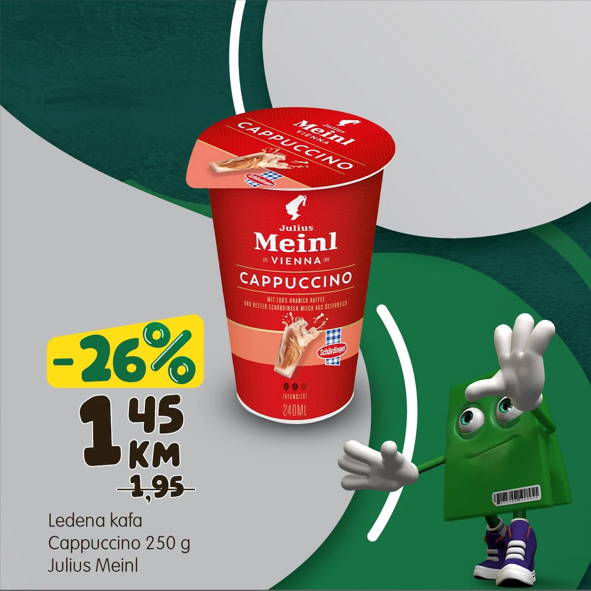 Bingo Trio akcija – Julius Meinl Cappuccino 250 ml po cijeni od 1,45 KM uz popust od 26%
