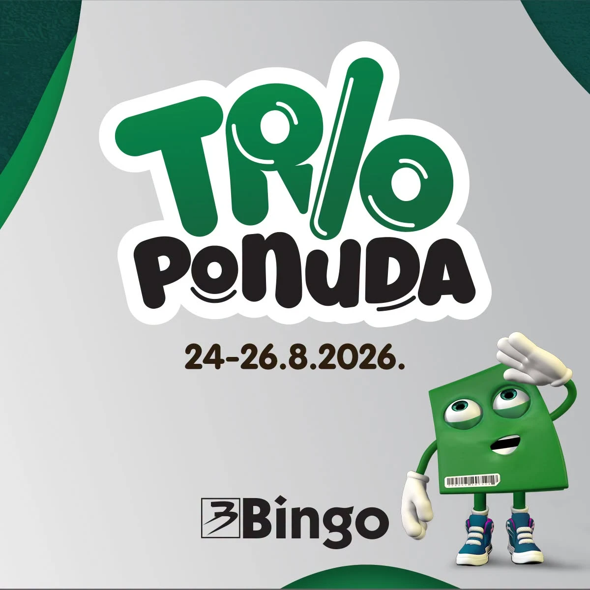Bingo Trio ponuda od 24. do 26.08.2026. – mrkva, Leone sladoled i Ariel kapsule po akcijskim cijenama