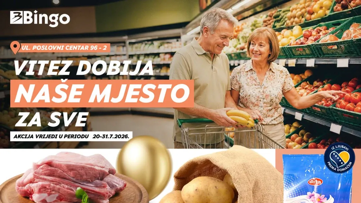 Bingo Vitez Dobija Naše Mjesto do 31.07.2026. – nove akcije i popusti do 50%