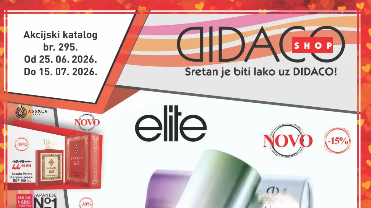 Didaco akcija do 60% popusta na kozmetiku, parfeme, njegu kože, šminku i proizvode za kosu do 15.07.2026