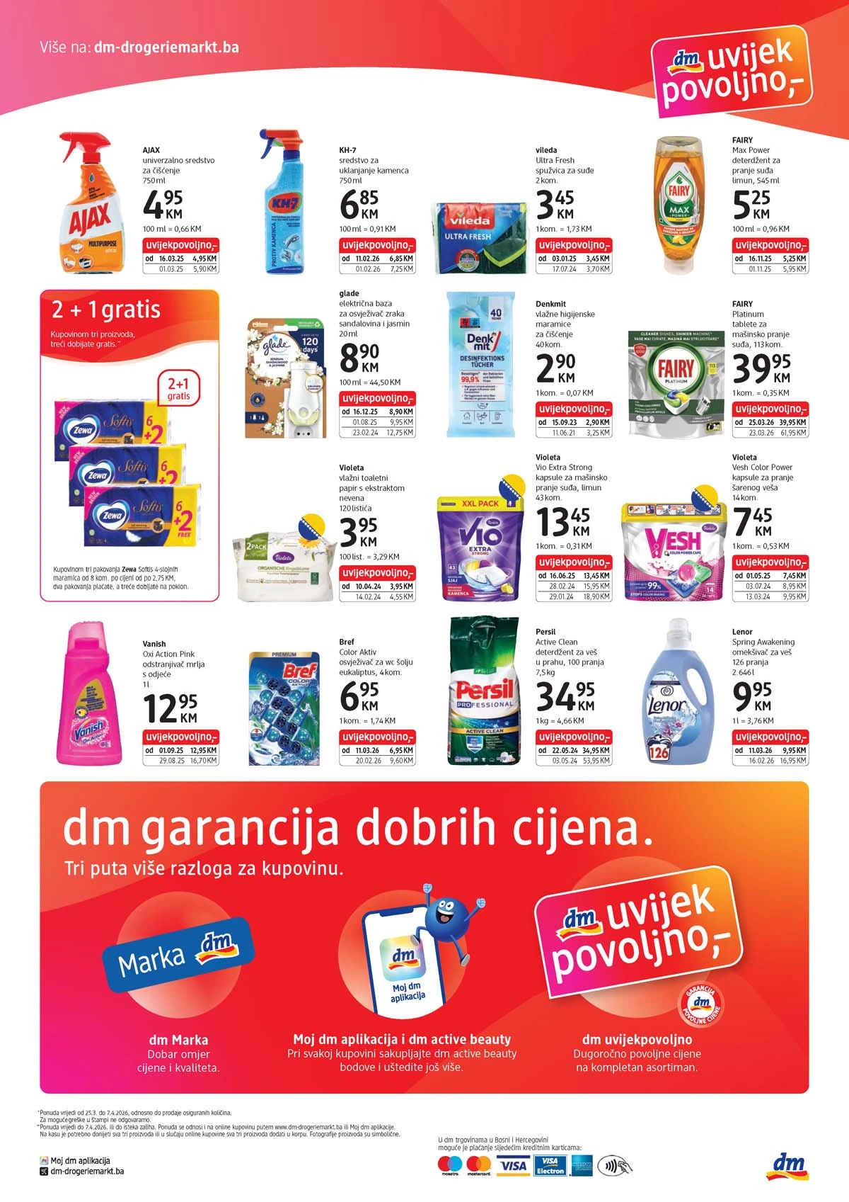 DM Express katalog strana 4 sniženja higijena doma suplementi svakodnevni proizvodi do 07.04.2026 BiH