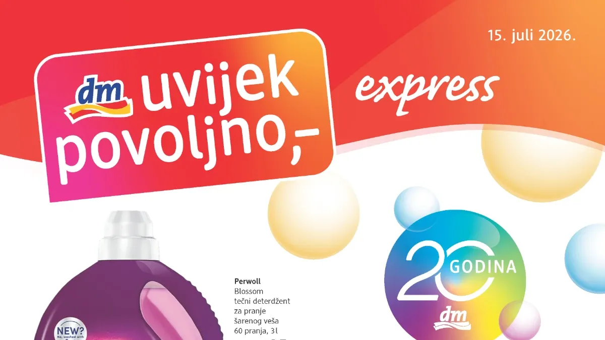 dm Uvijek Povoljno od 15.07.2026. – trajno povoljne cijene za Perwoll, Balea, Gliss, Denkmit i druge proizvode