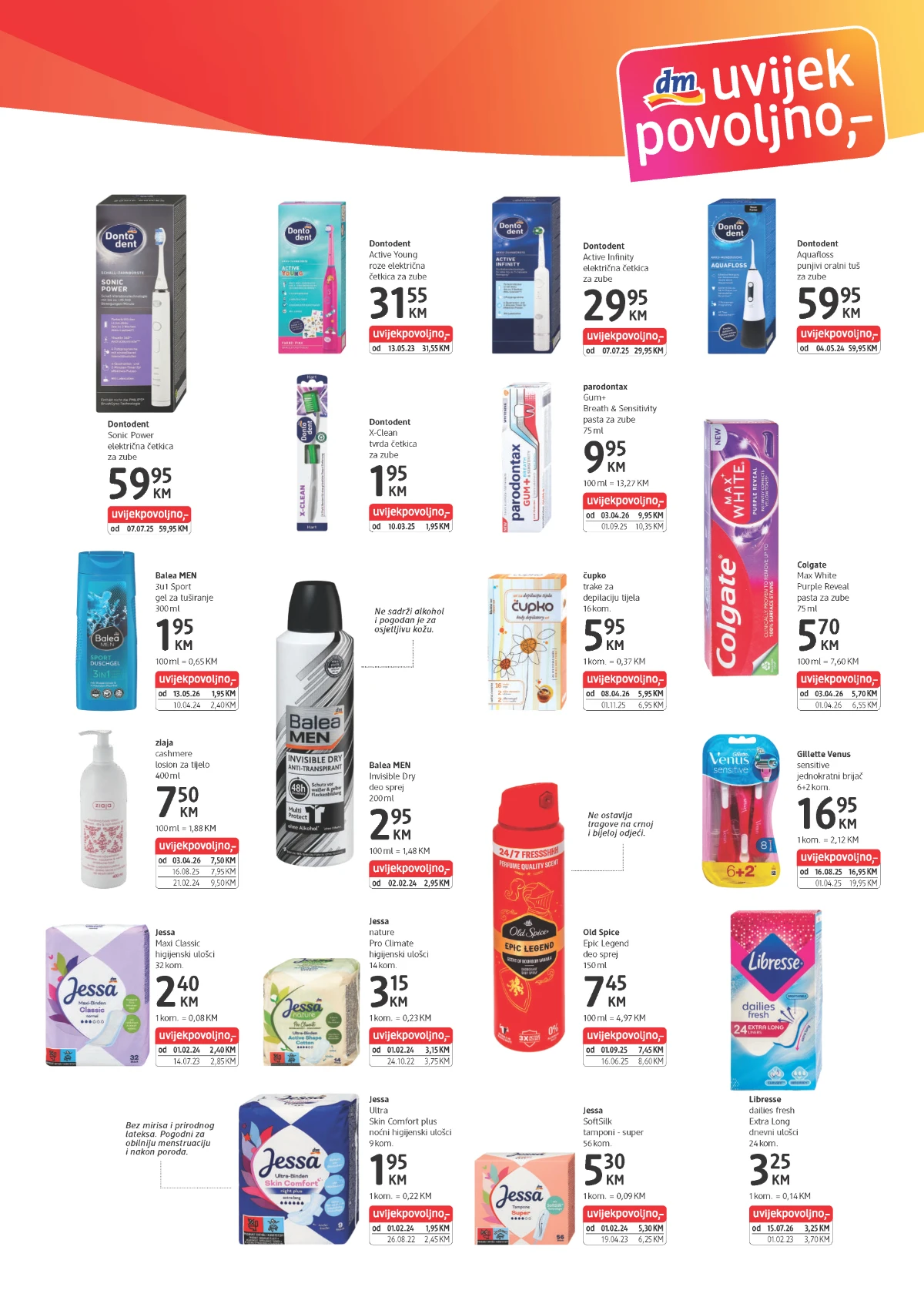 dm Uvijek Povoljno - oralna higijena, Dontodent, Colgate i proizvodi za ličnu njegu