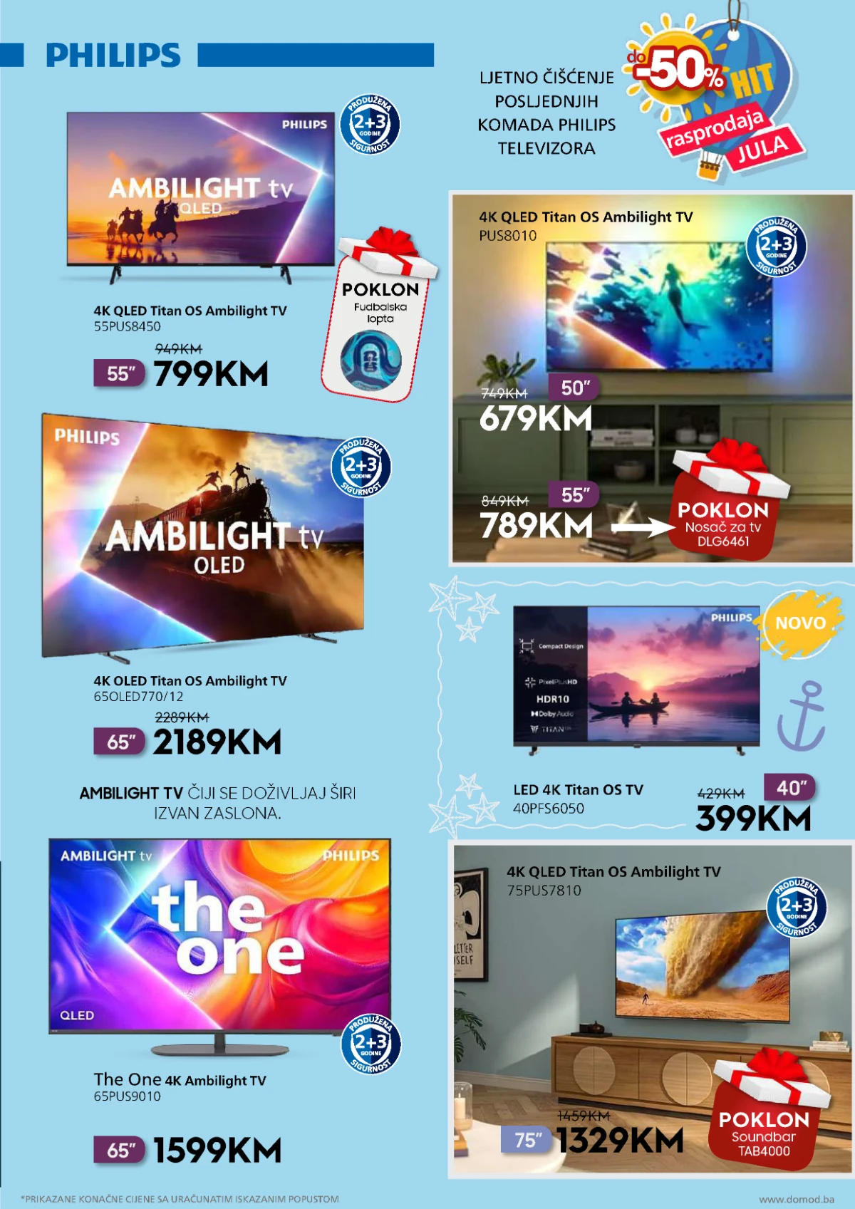 Domod katalog Philips Ambilight televizori