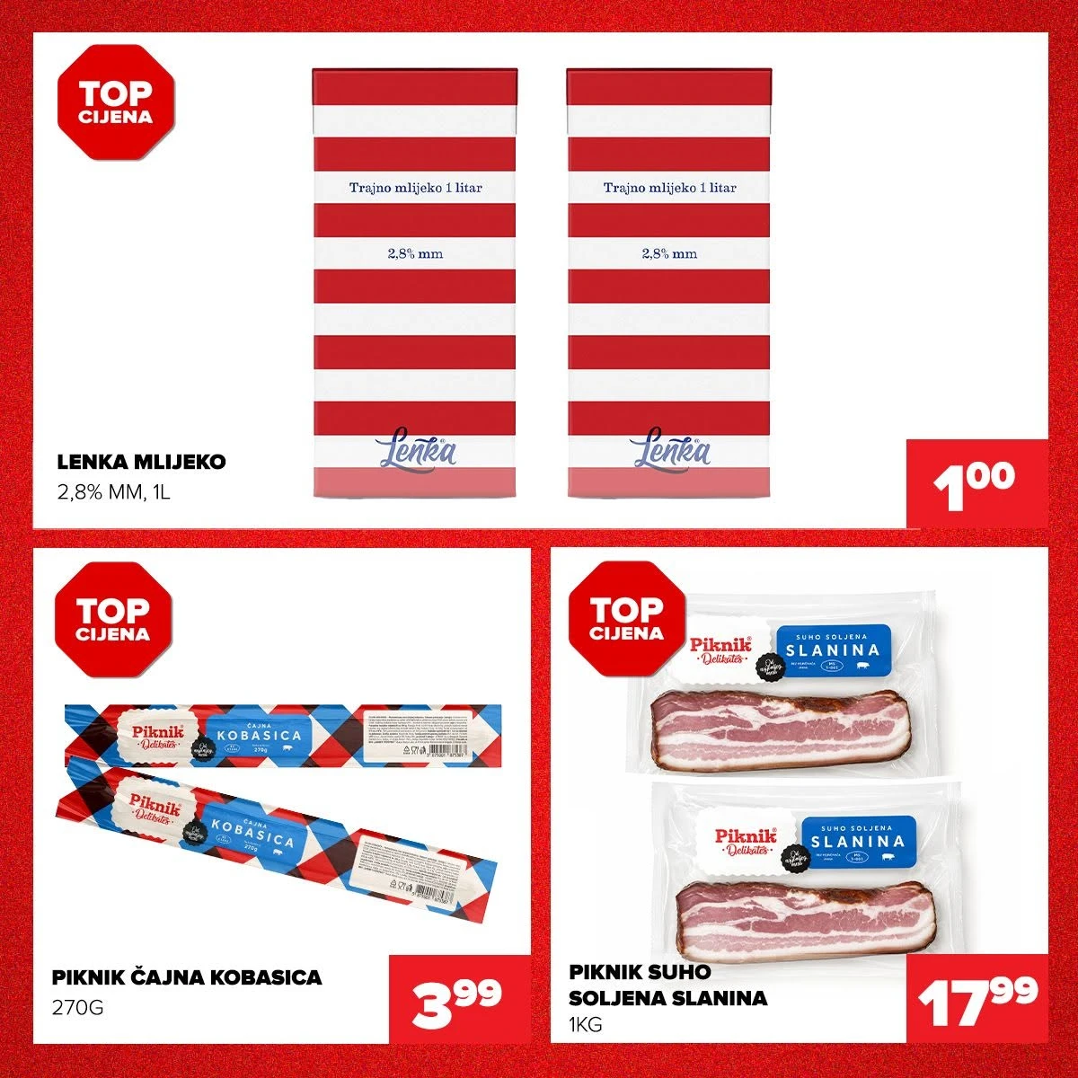 Đurić Supermarket Rudanka Porodični petak – mliječni proizvodi i delikatese