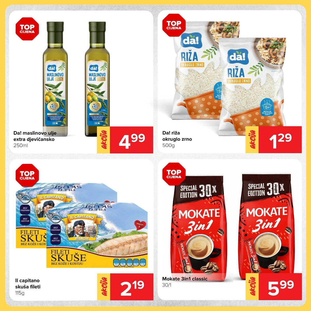 Đurić vikend akcija – maslinovo ulje, riža, skuša fileti i kafa po akcijskim cijenama