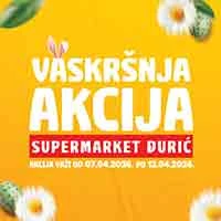 Đurić Supermarketi Vaskršnja akcija do 50 posto sniženja prehrana i kućne potrepštine april 2026