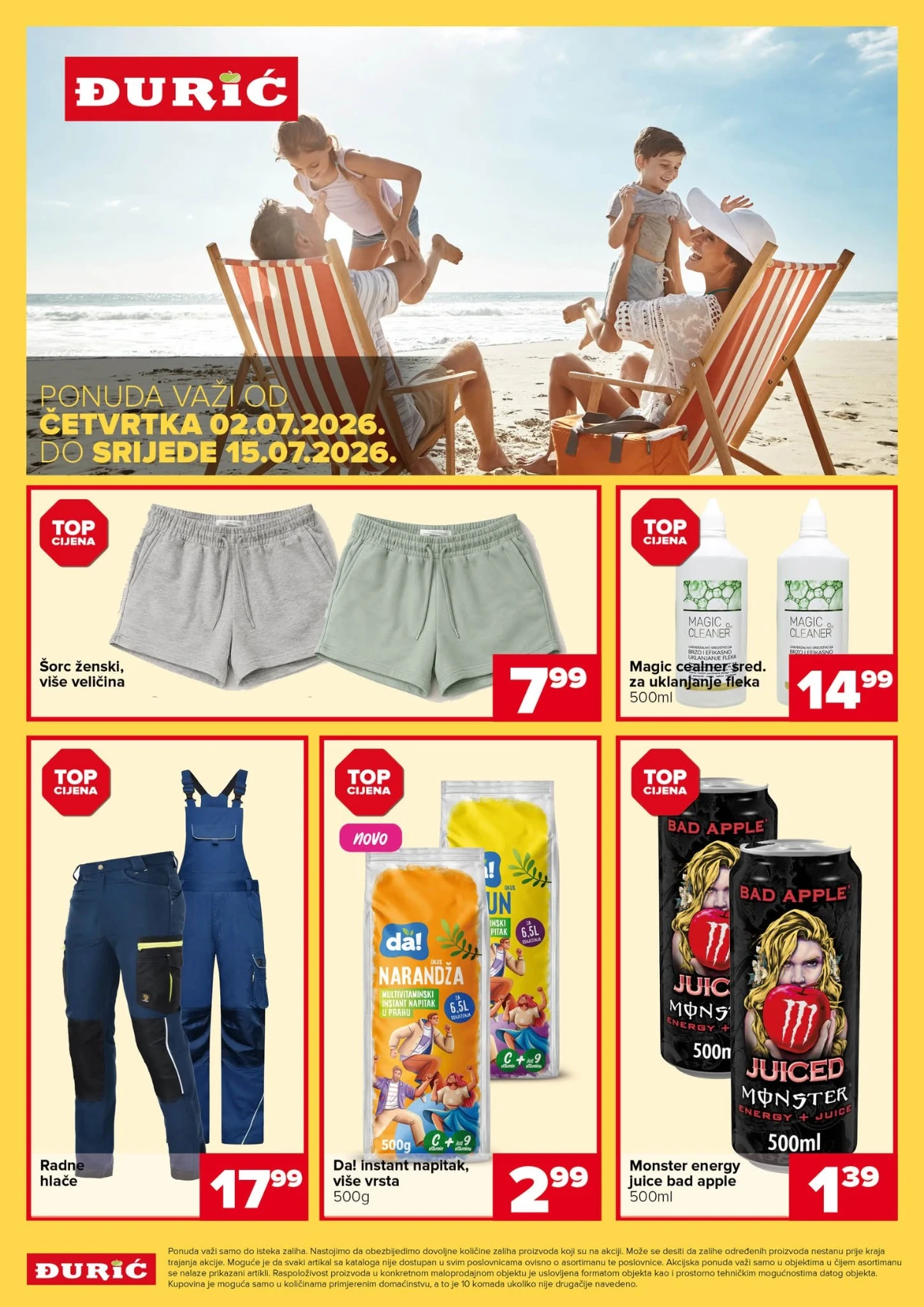 Đurić katalog do 15.07.2026. – prehrana, piće, delikatese i proizvodi za svakodnevnu kupovinu