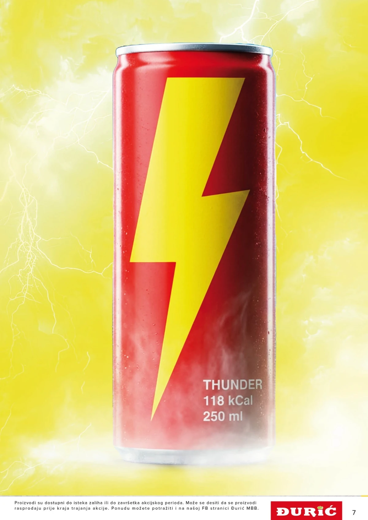 Thunder energetski napitak u Đurić supermarket katalogu