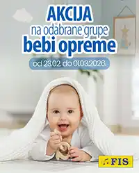 FIS sniženje 20% na bebi kolica, auto sjedalice, hodalice, tute i kadice do 01. marta 2026