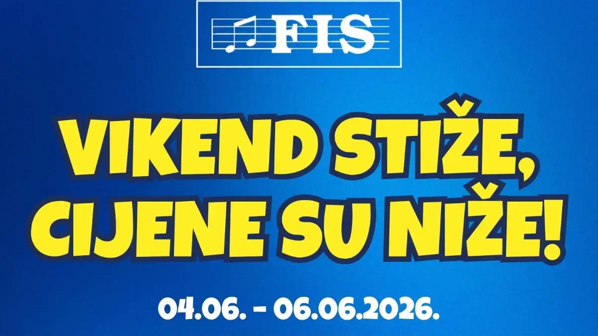 FIS vikend akcija do 06.06.2026 – proizvodi za dom, vrt, odjeću, obuću i igračke po cijenama već od 1,90 KM