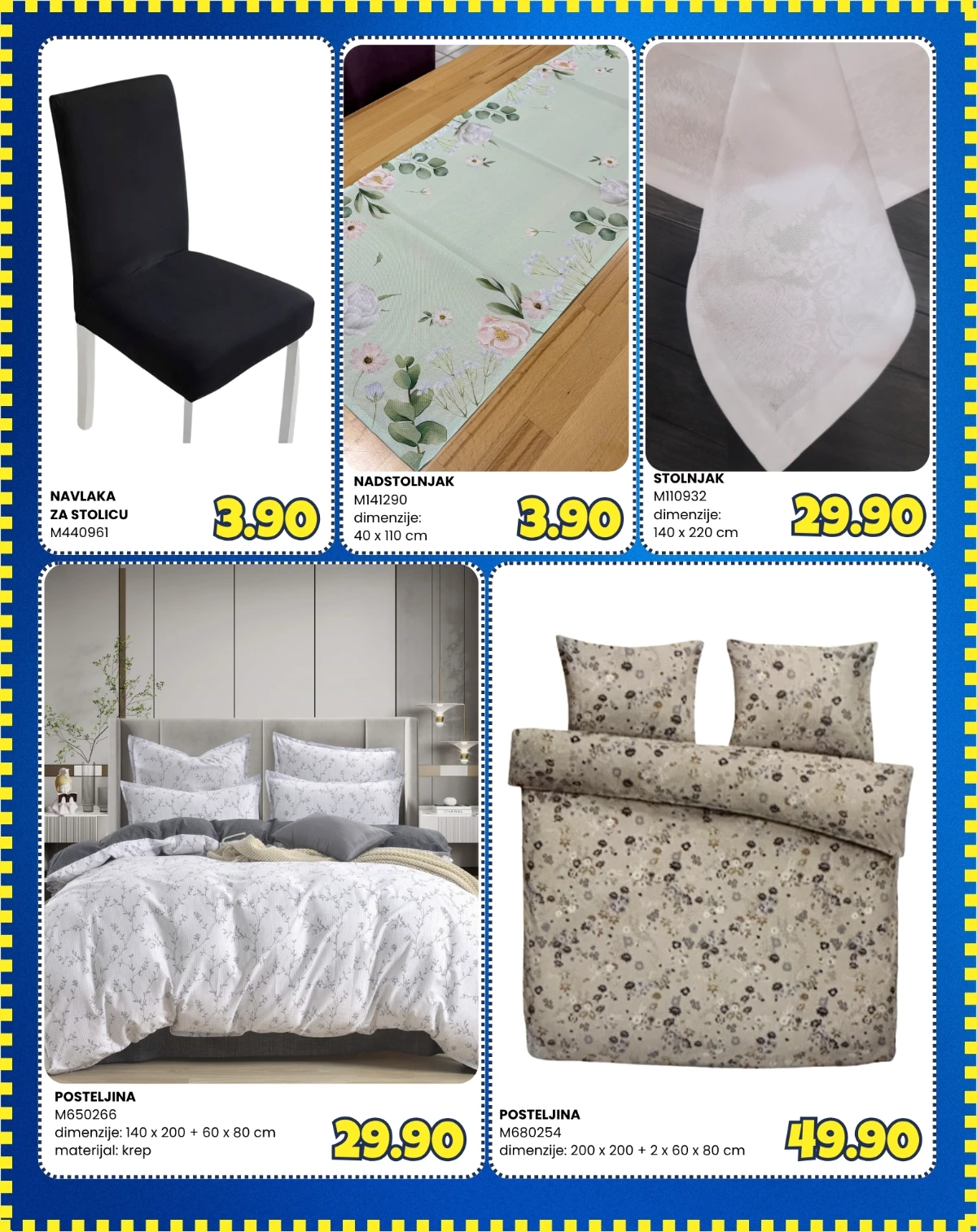 FIS katalog – posteljina 29,90 KM i navlake za stolice 3,90 KM