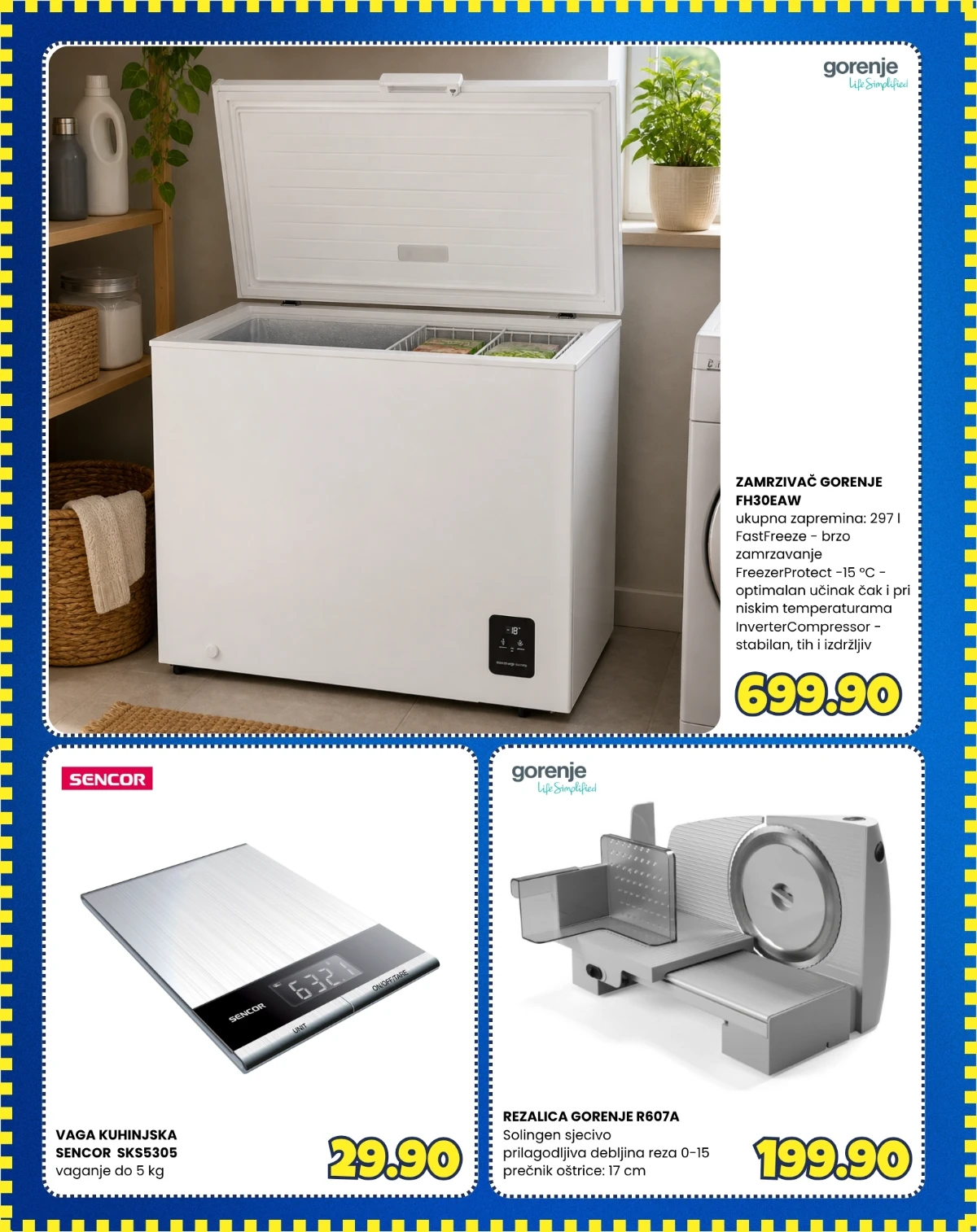 FIS katalog – Gorenje zamrzivač 699,90 KM i vaga Sencor 29,90 KM