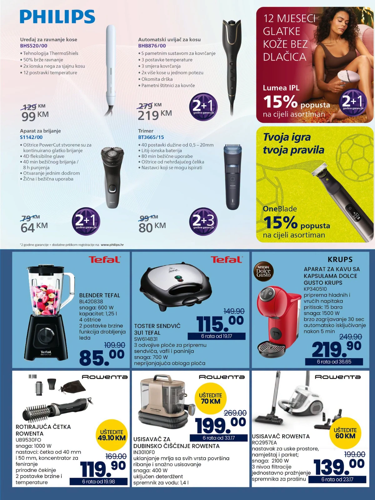 Philips uređaji za njegu i Tefal kuhinjski aparati u FIS katalogu