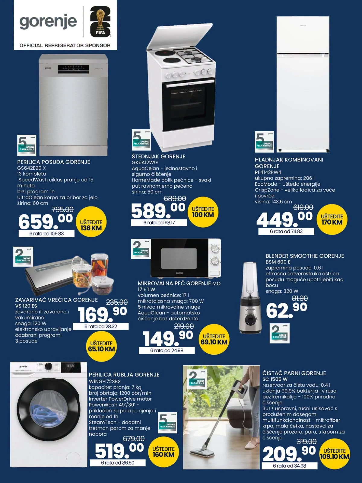 Gorenje kućanski uređaji i bijela tehnika u FIS katalogu