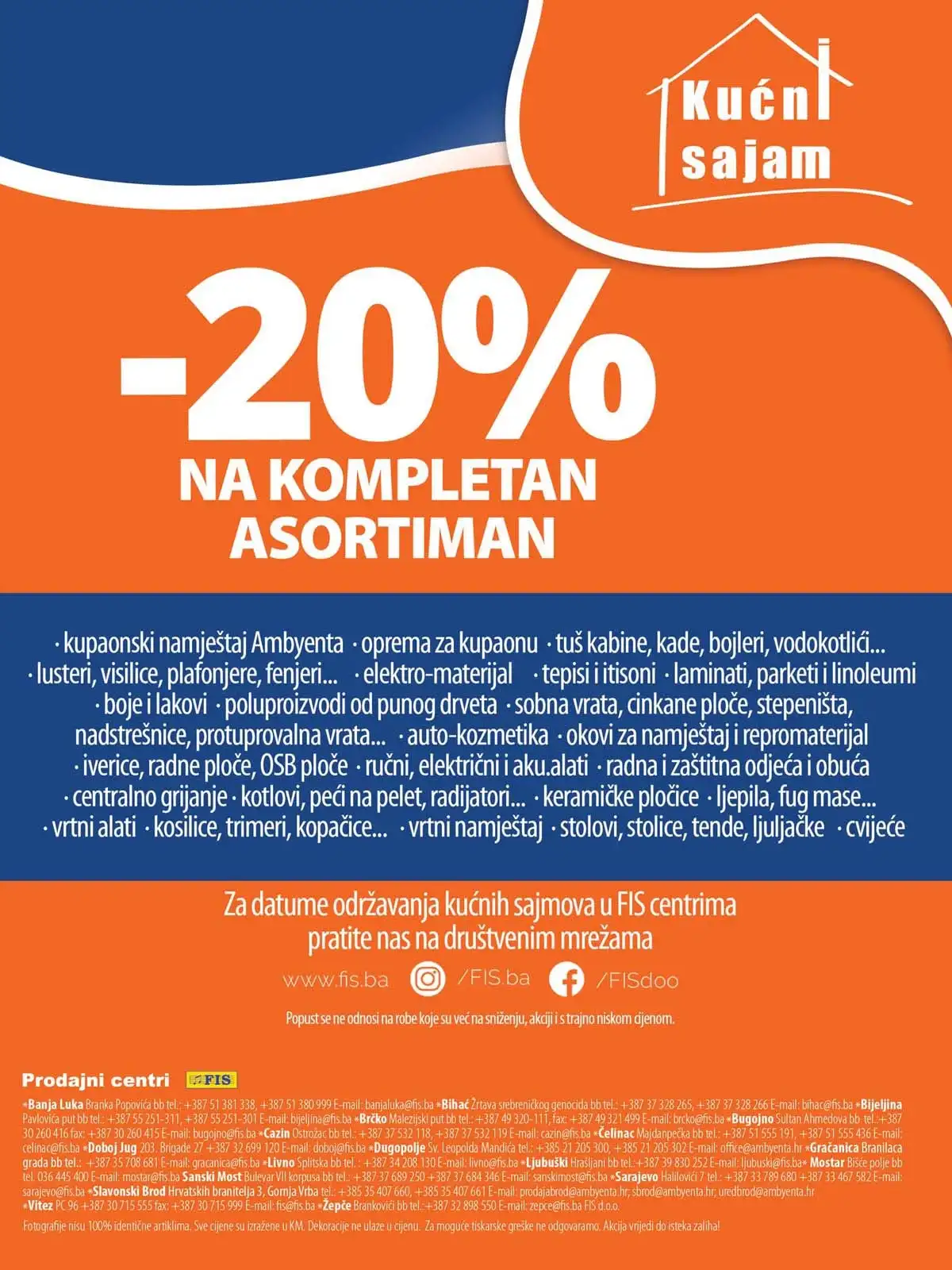 FIS katalog – završna ponuda i najveća sniženja FIS katalog završne ponude – sniženja april 2026