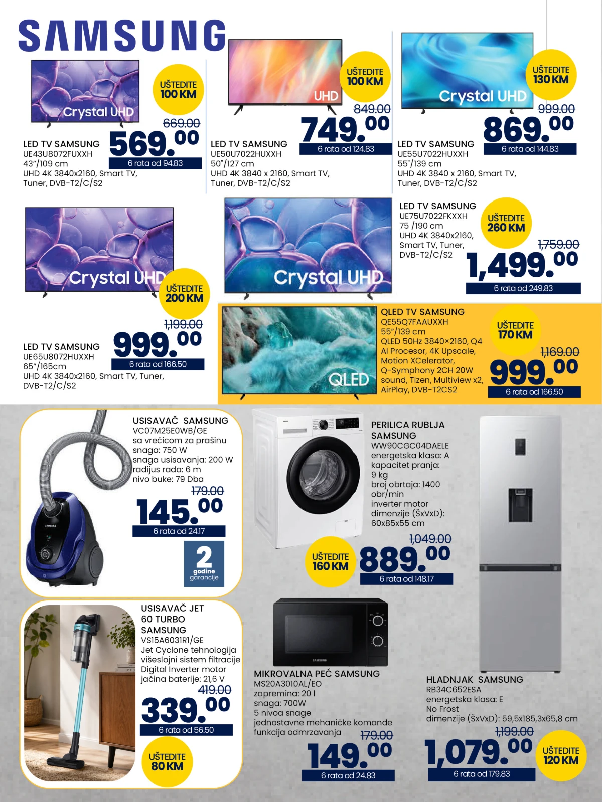 FIS katalog do 14.09.2026. – Samsung televizori, usisivači, veš mašina, frižider i mikrovalna pećnica