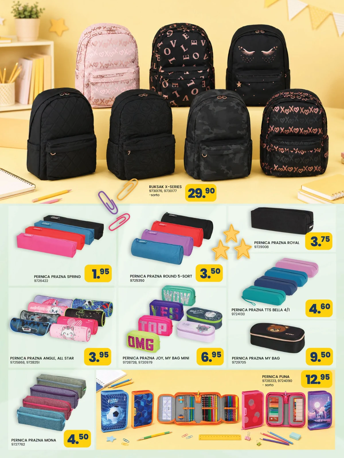 FIS školski katalog do 13.09.2026. – X-Series ruksaci, prazne i pune pernice