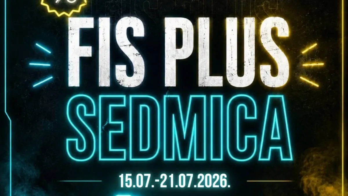 FIS PLUS Sedmica 15.07. do 21.07.2026. – popusti do 43% na odjeću, bazene, namještaj i proizvode za dom