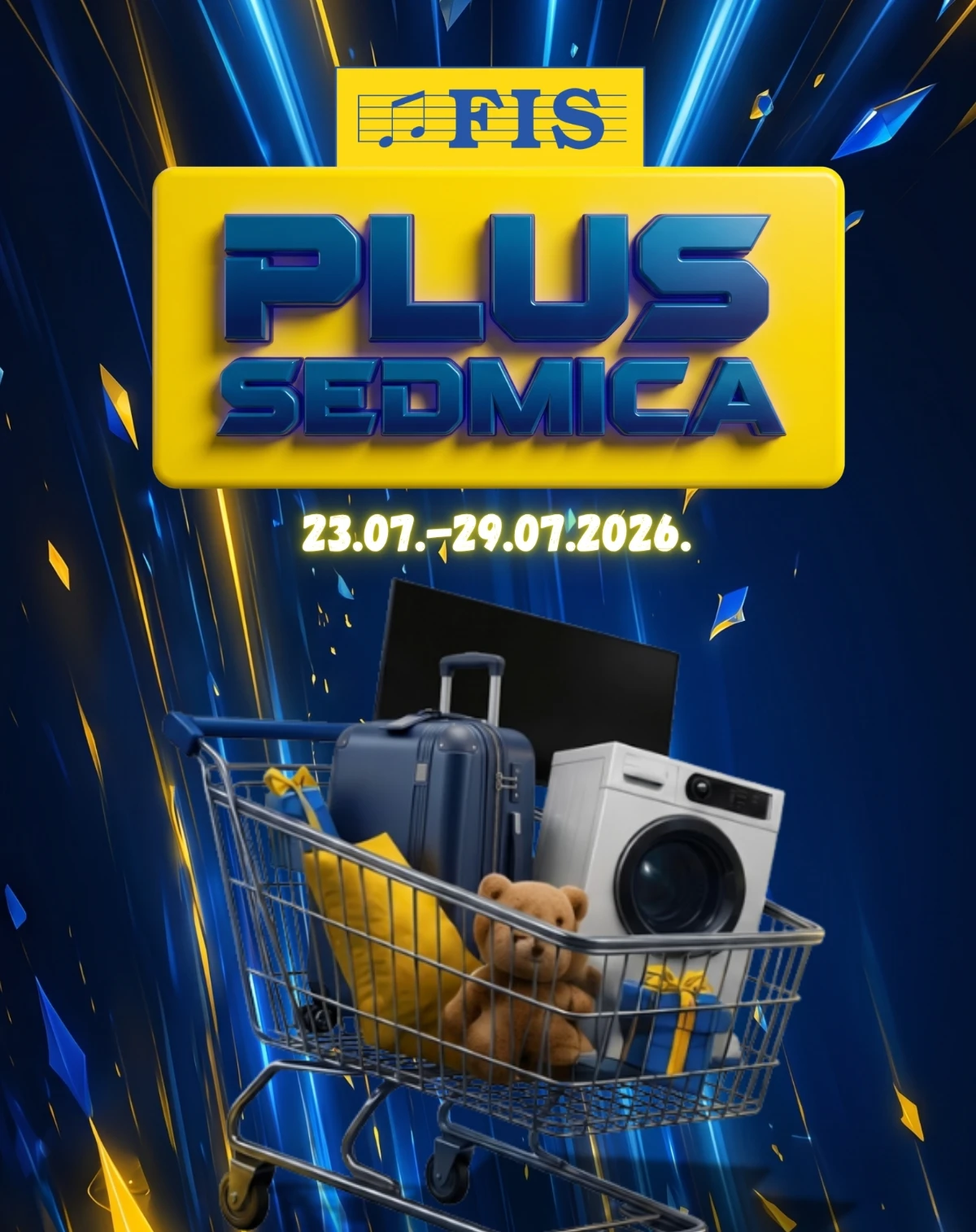 FIS PLUS sedmica donosi popuste do 50% na proizvode za dom, tehniku, vrt, bazene, odjeću i kućanske aparate do 29.07.2026.